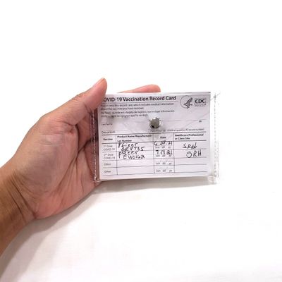 Clear Vaccine Card Holder, Made in USA, Case for Vaccine Card, Handmade Products (Without Hook)