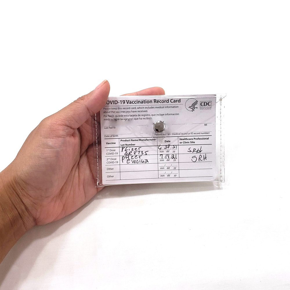 Clear Vaccine Card Holder, Made in USA, Case for Vaccine Card, Handmade Products (Without Hook)