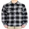 AIRNINE Men's Heavy Weight Quilted Lined Plaid Flannel Shirt Jacket (S to 5XL) (Black_2212, 4X-Large) view 1