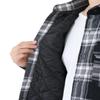 AIRNINE Men's Heavy Weight Quilted Lined Plaid Flannel Shirt Jacket (S to 5XL) (Black_2212, 4X-Large) view 4