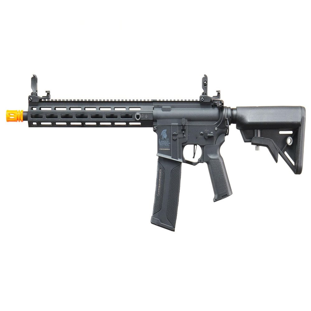 Lancer Tactical Gen 3 Lightweight Durable Polymer M4 Airsoft MLOK AEG w/High Speed Mid Cap with Programmable Fast Trigger (ETU & MOSFET)