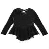 VernLan Kids Big Girls Mesh Splice Figure Ice Skating Dress Ballet Dance Leotard Skirts Performance Competition Costumes A Black 6 Years view 3