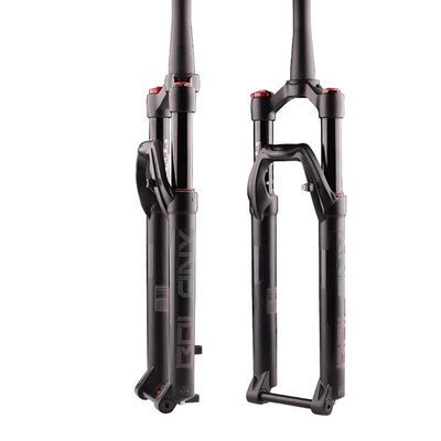 Jejy 27.5" 29" Disk Brakes Tapered Tube Front Fork Bicycle Outdoor Travel 130mm Shoulder Control MTB Suspension Forks Black (Color : Black, Size : 27.5)