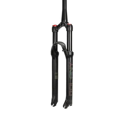 Jejy Tapered Tube Suspension Front Fork 26" 27.5" 29" Mountain Bike Accessories Air Forks Manual Lockout/Remote Lockout Magnesium Alloy (Color : Black Manual Lockout, Size : 26)