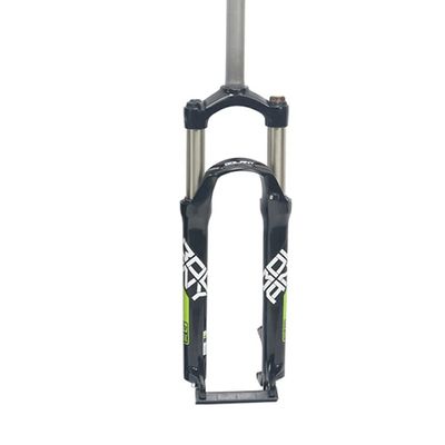 Jejy Aluminum Alloy 26/27.5/29 Mountain Bike Front Fork Straight Tube Shoulder Control Mechanical Fork Bicycle Accessories (Color : Green Label, Size : 27.5)