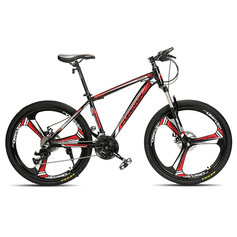 FUFU 24-inch Mountain Bike,24-Speed Bike,Full Suspension Gear,Double Disc Brakes,Adult Bicycle (Color : B)