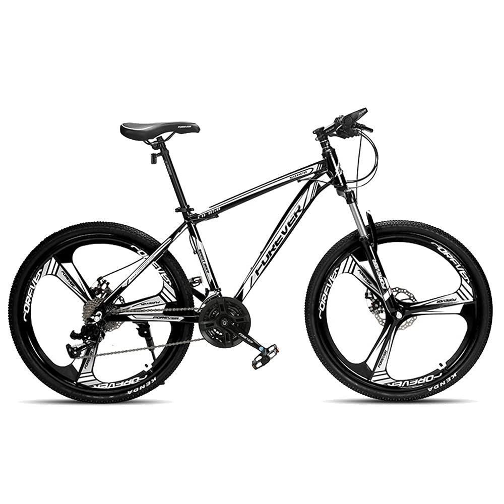 FUFU 24-inch Mountain Bike,24-Speed Bike,Full Suspension Gear,Double Disc Brakes,Adult Bicycle (Color : A)