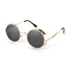 FEISEDY Retro Steampunk Sunglasses for Men Women, Round Metal Frame Gothic Vintage Style B2820 view 1