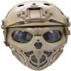 PJ Tactical Fast Helmet with Adjustable Airsoft Mask Skull Full Face MaskSuitable for Airsoft Paintball, Halloween, Role-Playing, Costume Parties and Movie Props view 1