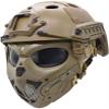 PJ Tactical Fast Helmet with Adjustable Airsoft Mask Skull Full Face MaskSuitable for Airsoft Paintball, Halloween, Role-Playing, Costume Parties and Movie Props view 3
