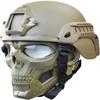 PJ Tactical Fast Helmet with Adjustable Airsoft Mask Skull Full Face MaskSuitable for Airsoft Paintball, Halloween, Role-Playing, Costume Parties and Movie Props view 1