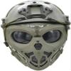 PJ Tactical Fast Helmet with Adjustable Airsoft Mask Skull Full Face MaskSuitable for Airsoft Paintball, Halloween, Role-Playing, Costume Parties and Movie Props view 1