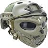 PJ Tactical Fast Helmet with Adjustable Airsoft Mask Skull Full Face MaskSuitable for Airsoft Paintball, Halloween, Role-Playing, Costume Parties and Movie Props view 3