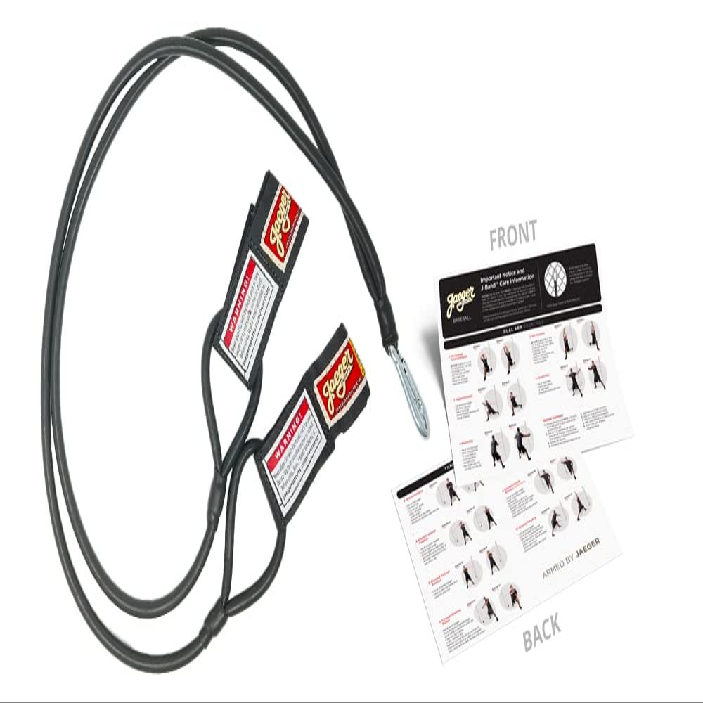 Jaeger J-Bands Resistance Bands for Pitchers. Baseball & Softball Pitching Trainer and Arm Trainer. Pitching Bands for Throwing. Training Equipment with Laminated Instruction Sheet