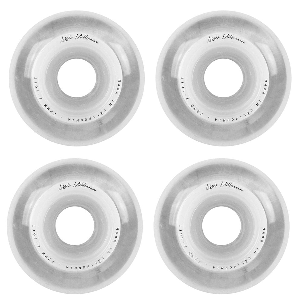 Labeda Millennium Gripper White Roller Hockey Inline Wheels 72mm X-Soft 4 Pack