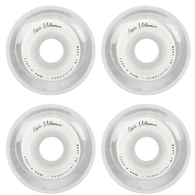 Labeda Millennium Gripper White Roller Hockey Inline Wheels 80mm X-Soft 4 Pack
