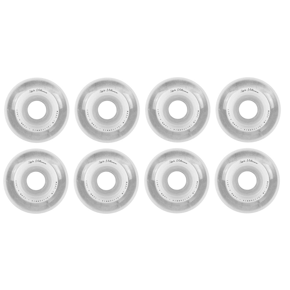 Labeda Millennium Gripper White Roller Hockey Inline Wheels 72mm X-Soft 8 Pack