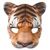 Realistic Printed Animal Costume Mask (Tiger) Brown view 1