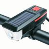 Bike Lights for Night Riding,Solar Charging Bicycle Light 3 Modes LED Road Mountain Bike Front Light Waterproof Bicycle Bell Light USB Rechargeable Headlight (Red) view 1