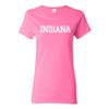 UGP Campus Apparel LS01 - Indiana Hoosiers Basic Block Pink Womens T Shirt - Small - Azalea view 1