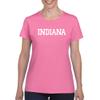 UGP Campus Apparel LS01 - Indiana Hoosiers Basic Block Pink Womens T Shirt - Small - Azalea view 4