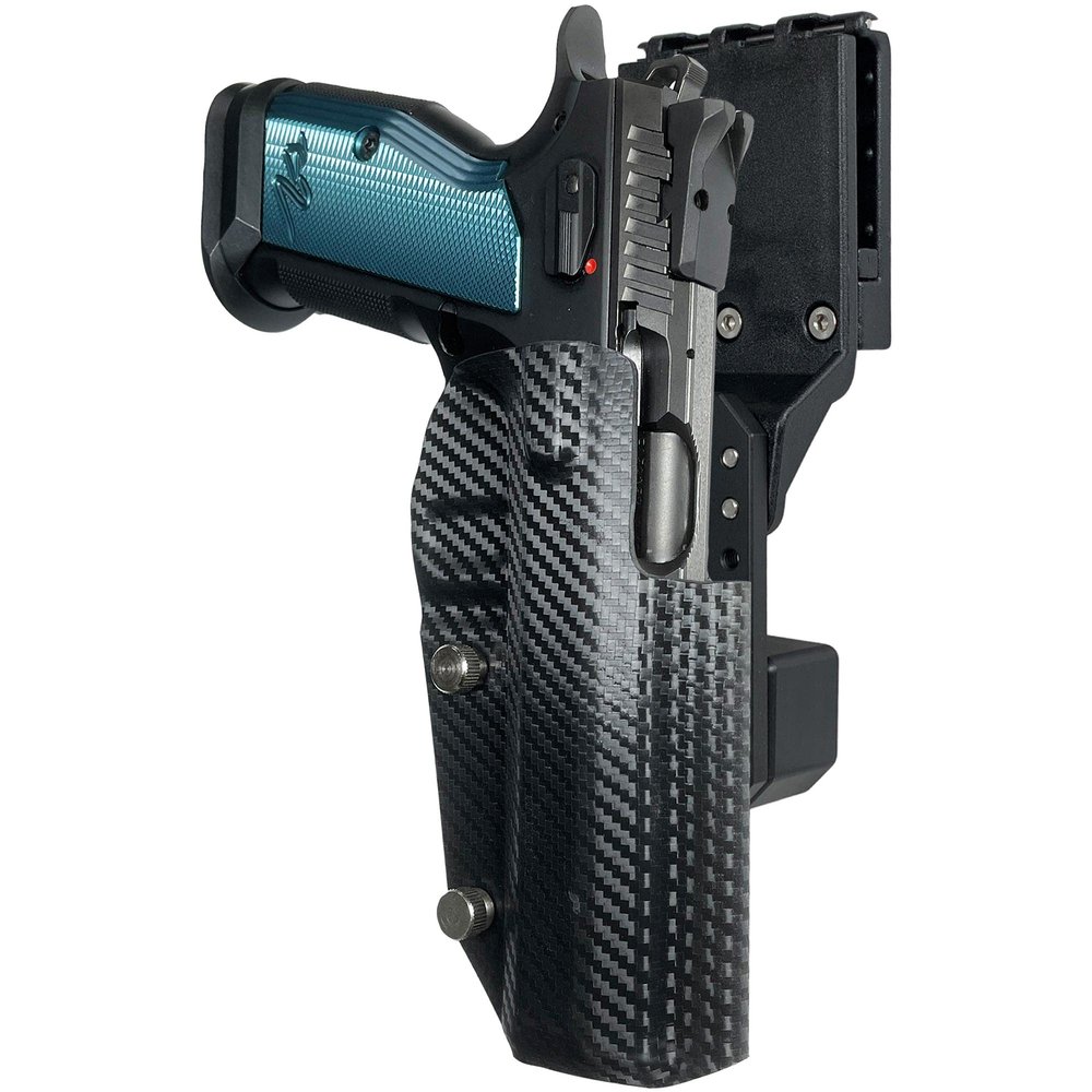 Black Scorpion Gear Pro Competition Holster fits CZ Tactical Sport 2 (Carbon Fiber, Right-Hand Draw)