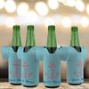 Personalized Chic Beach House Jersey Bottle Cooler - Set of 4 view 4