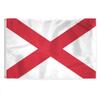 AGAS Small Alabama State Boat Flag 12x18 Inch - Single Ply Reverse Print on Back 200D Nylon 100% Bleed Through - Brass Grommets Fade Proof Vivid Colors - State of Alabama Nautical Flag for Boat or Car view 1