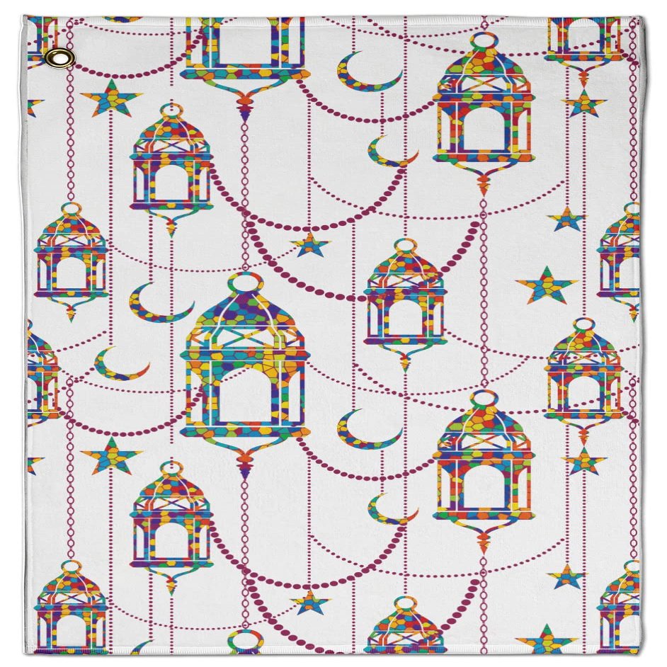 YouCustomizeIt Hanging Lanterns Golf Towel - Poly-Cotton Blend - Large