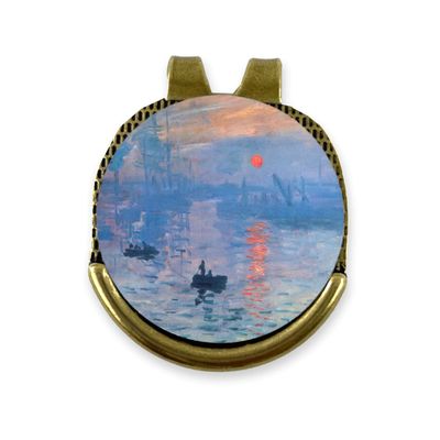 YouCustomizeIt Impression Sunrise by Claude Monet Golf Ball Marker - Hat Clip - Gold