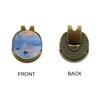 YouCustomizeIt Impression Sunrise by Claude Monet Golf Ball Marker - Hat Clip - Gold view 3