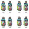 Abstract Eye Painting Zipper Bottle Cooler - Set of 4 view 4