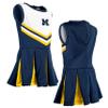 Little King NCAA Infant/Toddler Girls One Piece Team Cheer Jumper Dress-Michigan-12 Months view 4