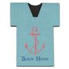Personalized Chic Beach House Jersey Bottle Cooler view 1