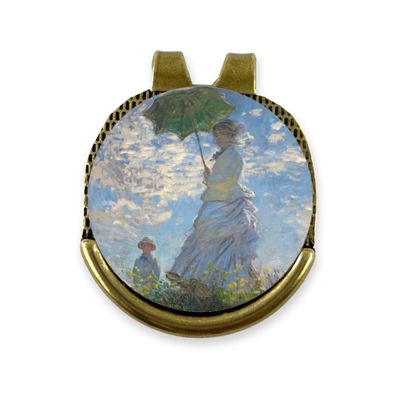 YouCustomizeIt Promenade Woman by Claude Monet Golf Ball Marker - Hat Clip - Gold