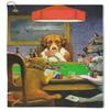 YouCustomizeIt Dogs Playing Poker by C.M.Coolidge Microfiber Golf Towel - Large view 1