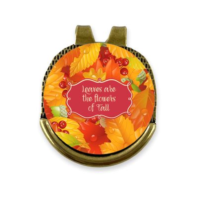YouCustomizeIt Personalized Fall Leaves Golf Ball Marker - Hat Clip - Gold