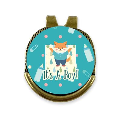 YouCustomizeIt Personalized Baby Shower Golf Ball Marker - Hat Clip - Gold