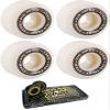 Warehouse Skateboards 52mm Pig Wheels Prime Urethane White Skateboard Wheels - 103a with Viper Strike Skateboard Bearings 8mm Precision ABEC 7 Skateboard Bearings - Bundle of 2 Items view 1