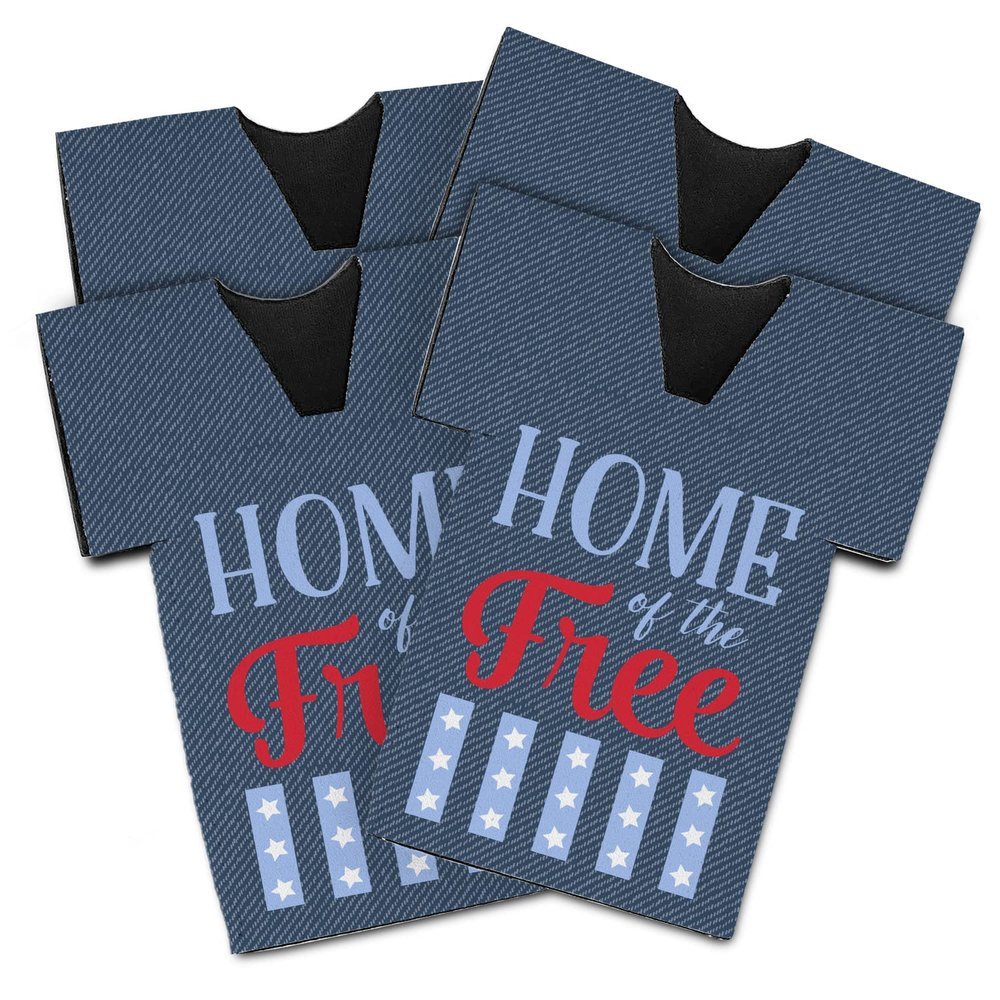 American Quotes Jersey Bottle Cooler - Set of 4