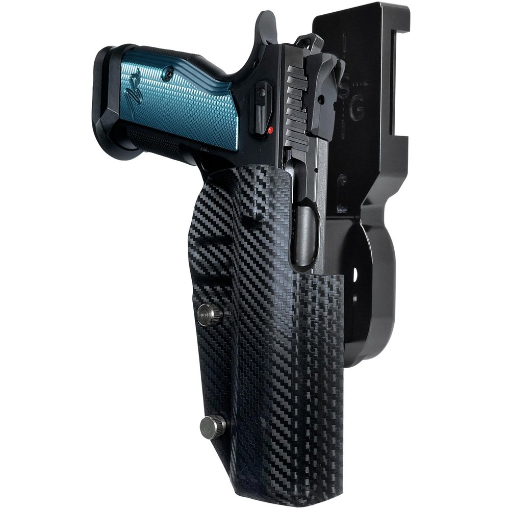 Pro Heavy Duty Competition Holster fits CZ Tactical Sport 2 (Right-Hand Draw, Black/Carbon Fiber)