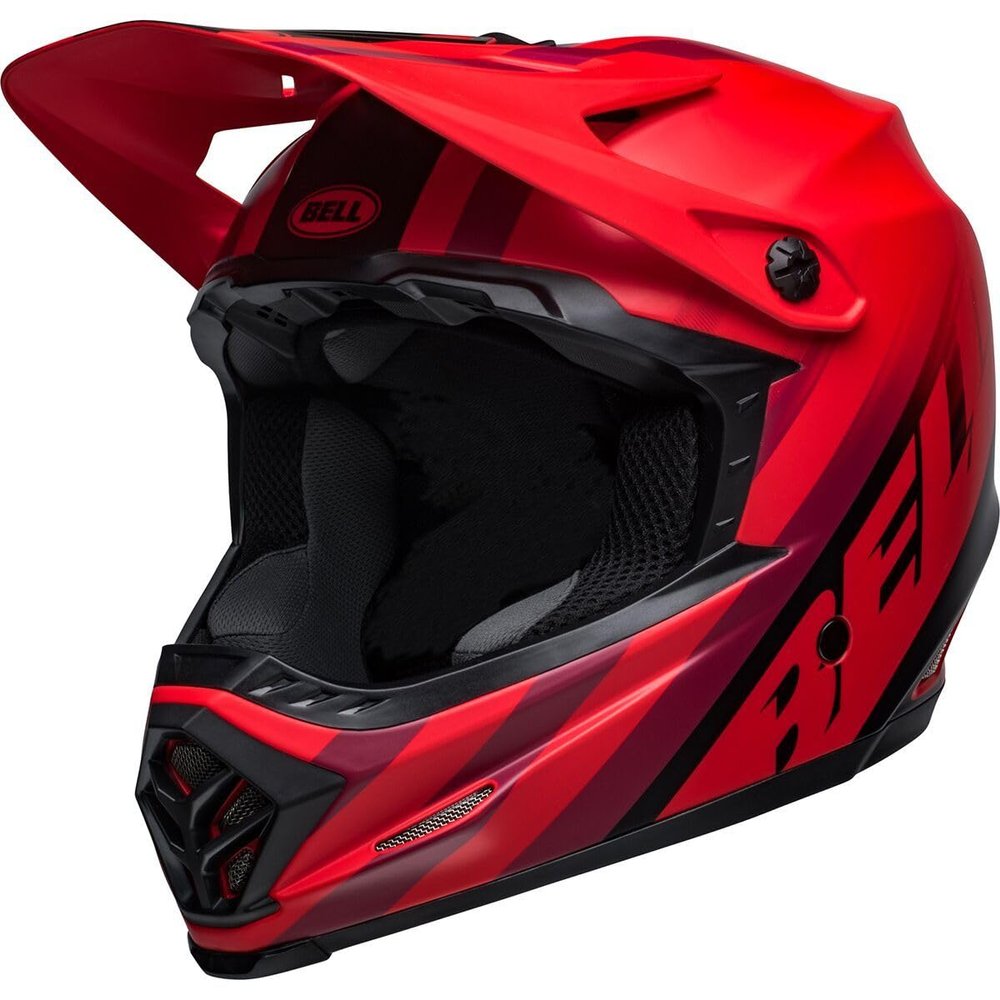 BELL Full-9 Fusion MIPS Lightweight Fiberglass Shell Adult Full Face MTB Downhill BMX Helmet - Matte Red/Black, X-Large (59-61 cm)