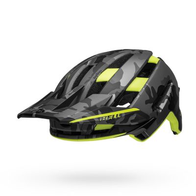 BELL Super Air MIPS Adult Mountain Bike Helmet - Matte Camo/Hi-Viz, Large (58-62 cm)