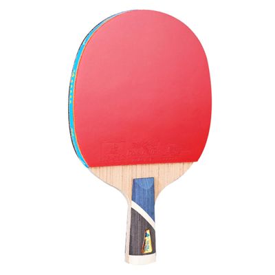 LINGOSHUN Professional Ping Pong Paddle,Comfortable Handle,Intermediate Amateur Training Table Tennis Racket / 5 Stars/Short Handle