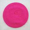 Children Girls Stretch Beret Hat Retro Wool Pure Color Head Scarf Wrap Hat Cap,Winter Cute Warm Soft Cold Weather Hat(Hot Pink,One Size) view 3