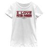 Marvel Girls Spider-Man No Way Home I Love Peter Parker Banner Tee, White, Medium view 2