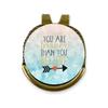 YouCustomizeIt Inspirational Quotes Golf Ball Marker - Hat Clip - Gold view 1