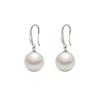 10mm Ocean Pearl Dangle Earrings Natural Shell Beads Drop Earrings Fashion Jewelry for Women-White view 1