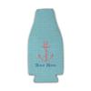 Personalized Chic Beach House Zipper Bottle Cooler view 1
