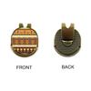 YouCustomizeIt African Masks Golf Ball Marker - Hat Clip - Gold view 3